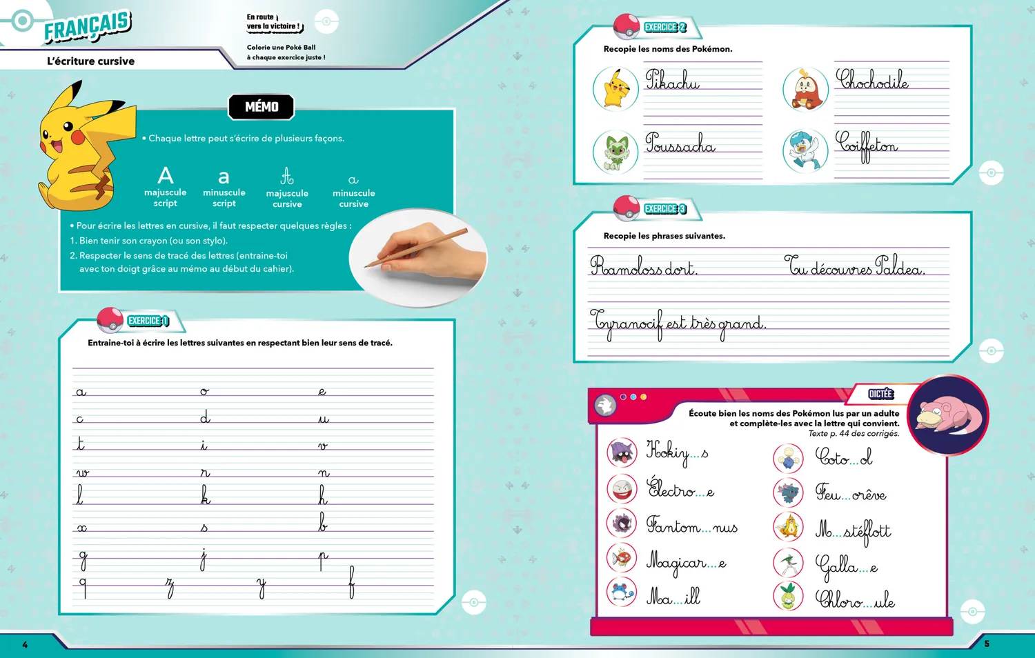 Les Incollables Pokémon Toute mon année de CP cahier