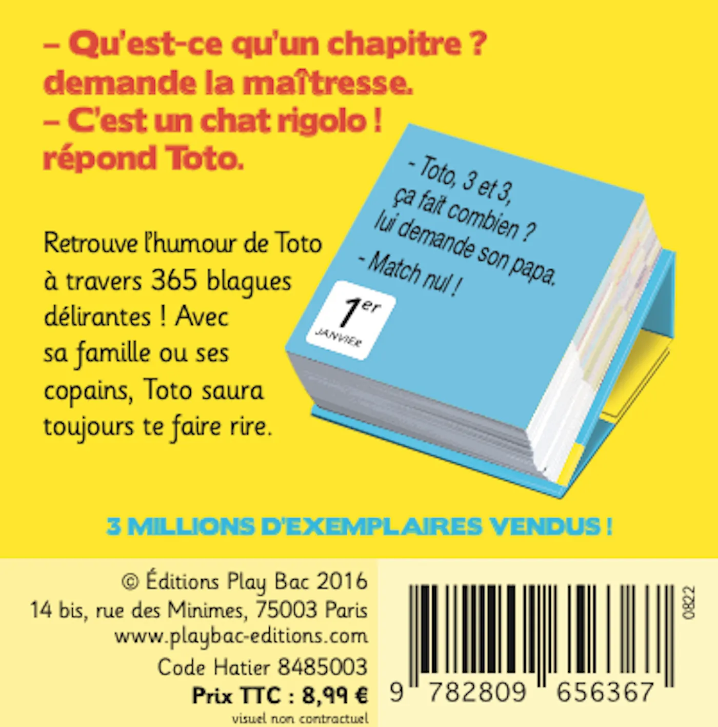 Frigobloc 365 blagues de Toto mini calendrier humour