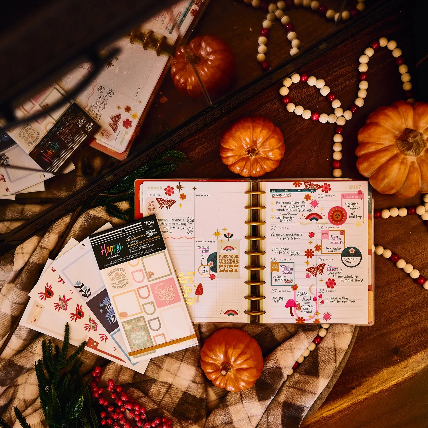 Happy Planner Bright Seasons stickers 704 saisons