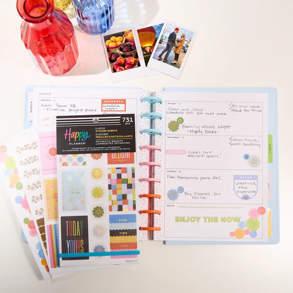 Happy Planner Optimistic Brights stickers Classic 30 planches 731