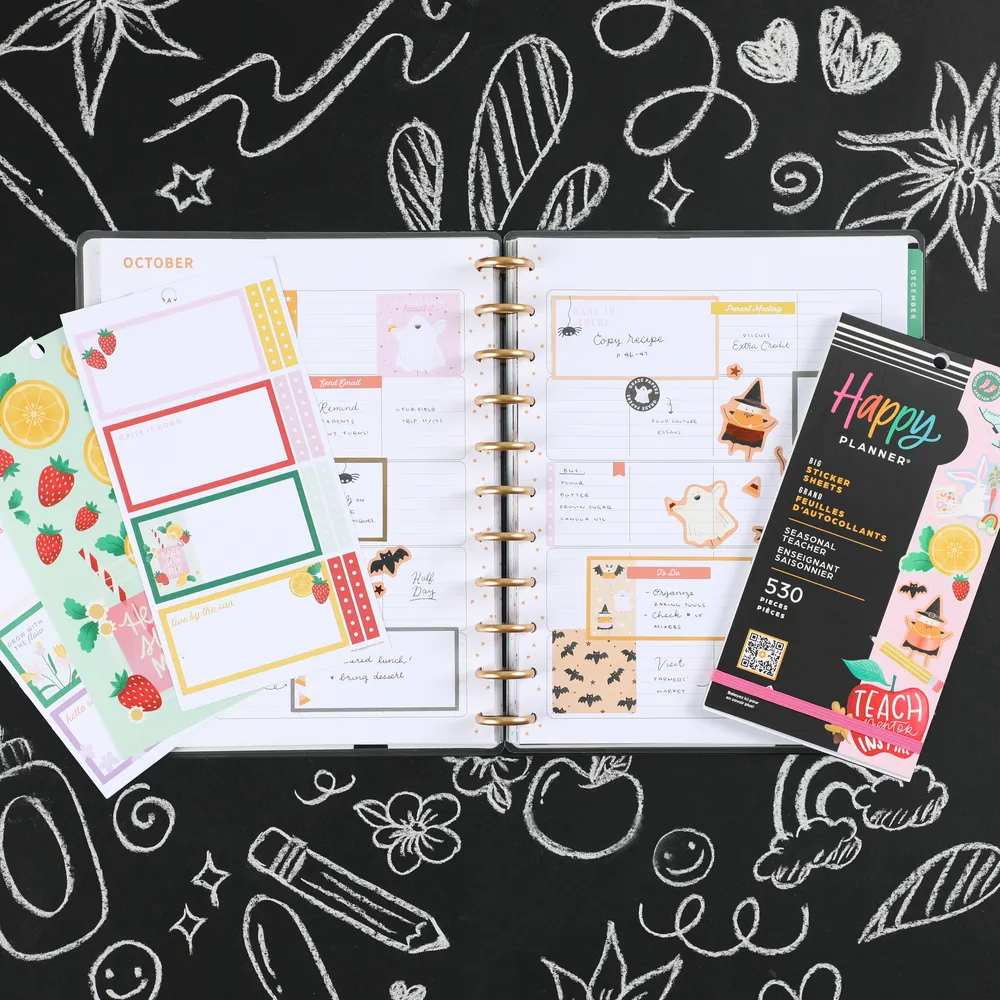 Happy Planner Big Teacher stickers prof 30 pages