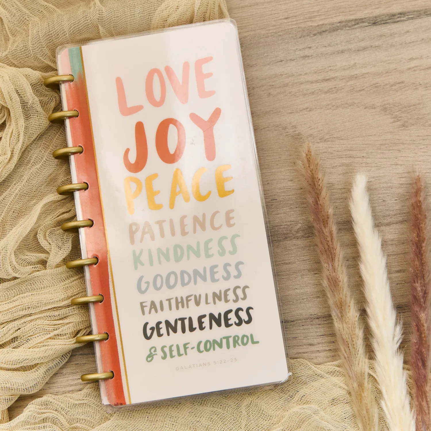 Happy Planner Watercolor Grace 2026 Skinny Classic agenda horizontal 12 mois