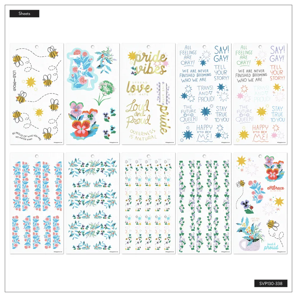 Happy Planner Blooming With Pride carnet stickers 30 planches 488