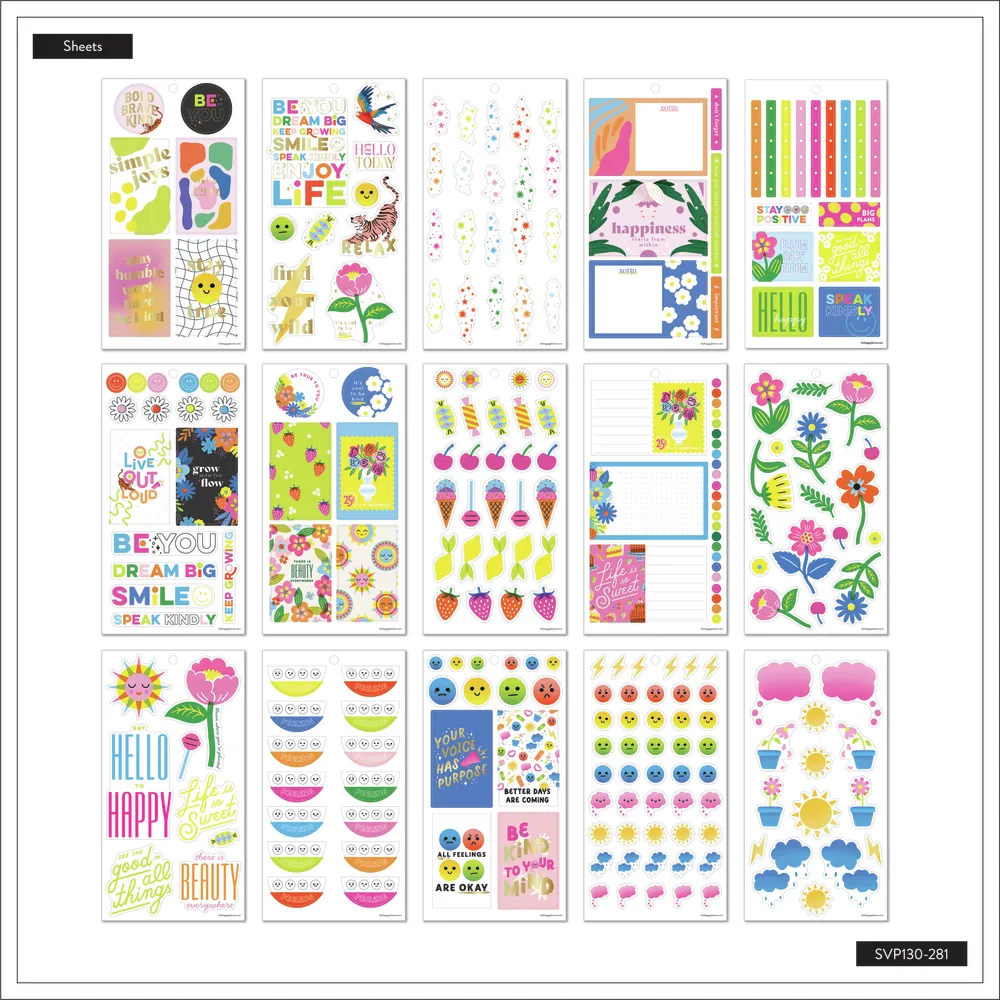 Happy Planner Joyful Expression stickers Big 530 couleur