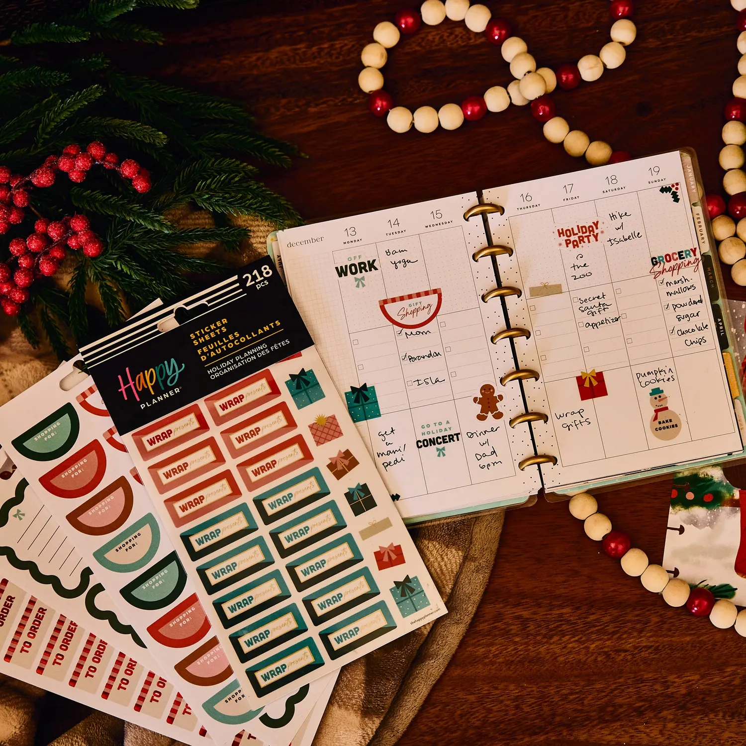 Me & my big ideas Holiday Planning stickers 10 feuilles fêtes