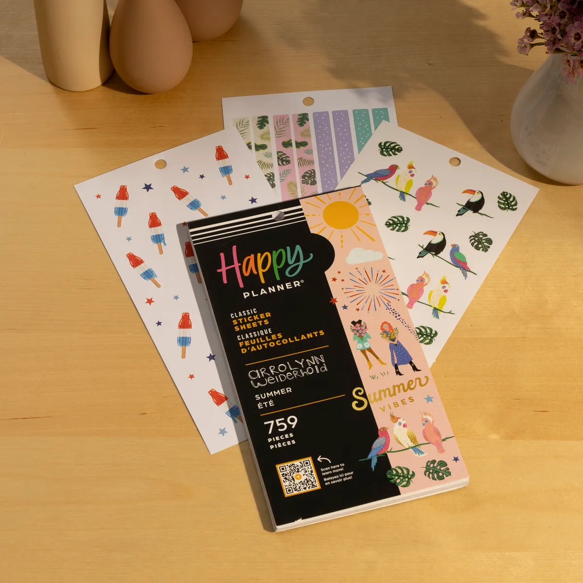 Happy Planner Summer Vibes stickers été 759 motifs 30 planches