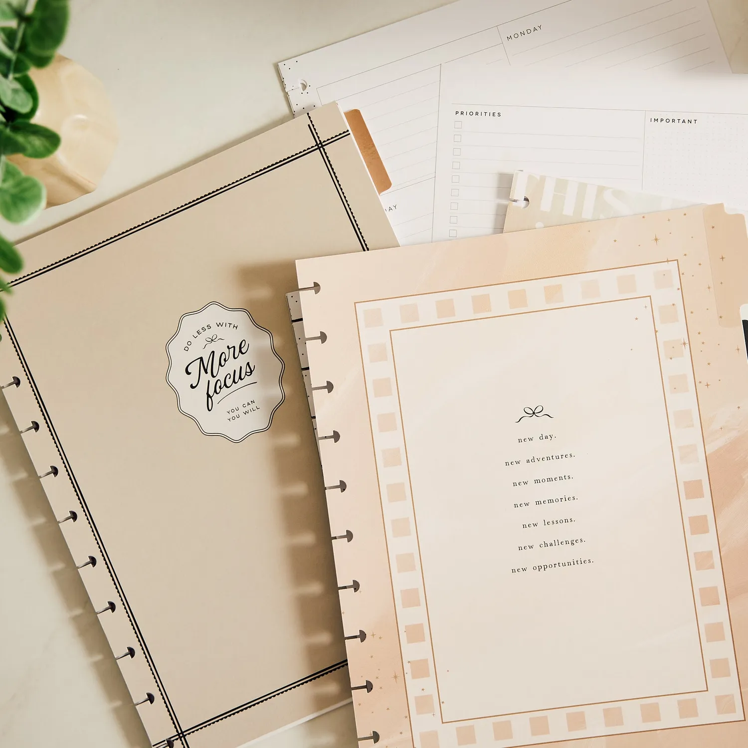 Happy Planner Modern Balance extension dashboard Big 6 mois