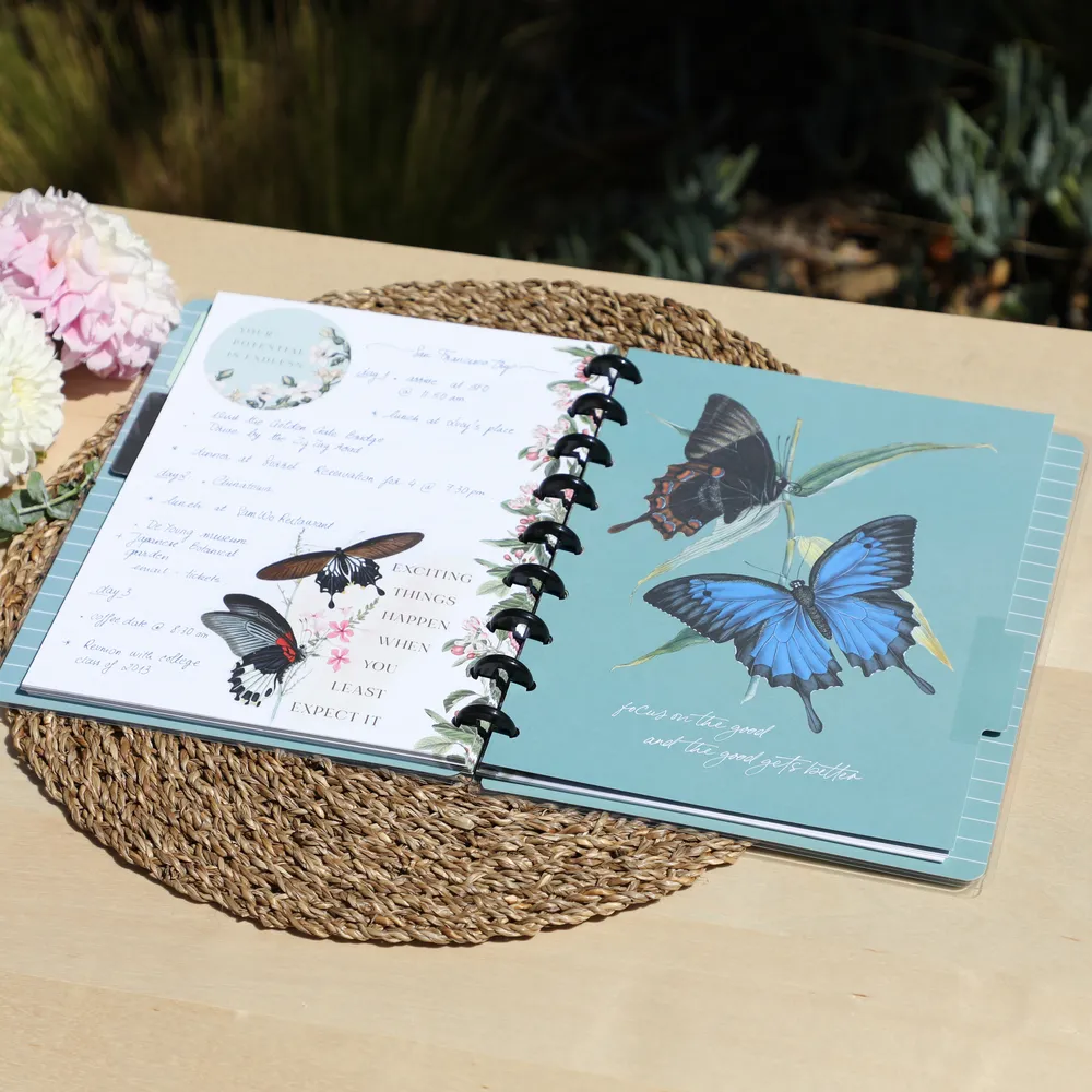 Happy Planner Butterflies Blooms carnet disques pointillé 60 feuilles