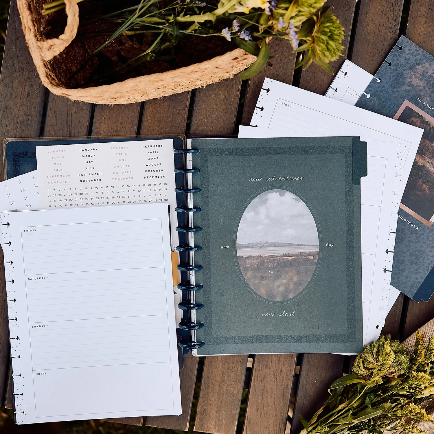 Happy Planner Shadow Fields extension Big horizontal 6 mois