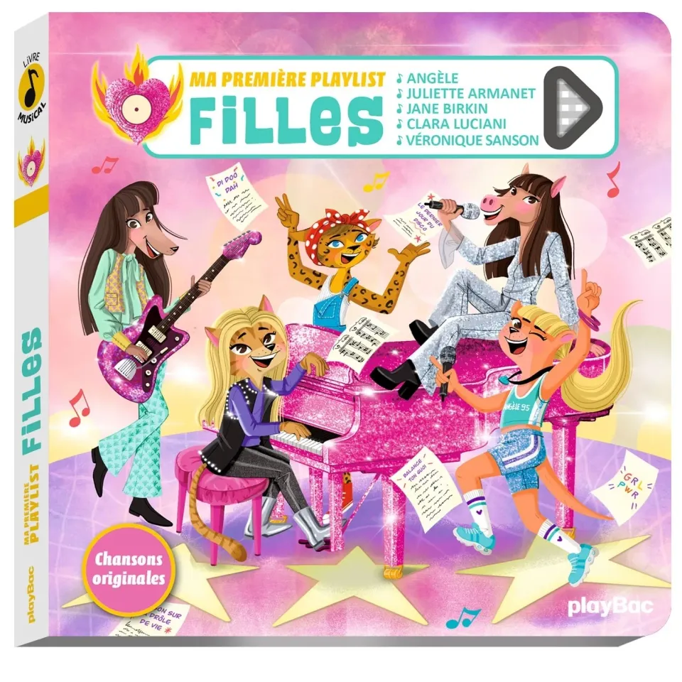 Frigobloc Ma Première Playlist Filles livre musical 5 chansons