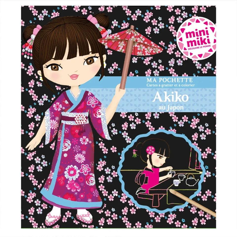 Frigobloc Minimiki pochette cartes à gratter Akiko au Japon