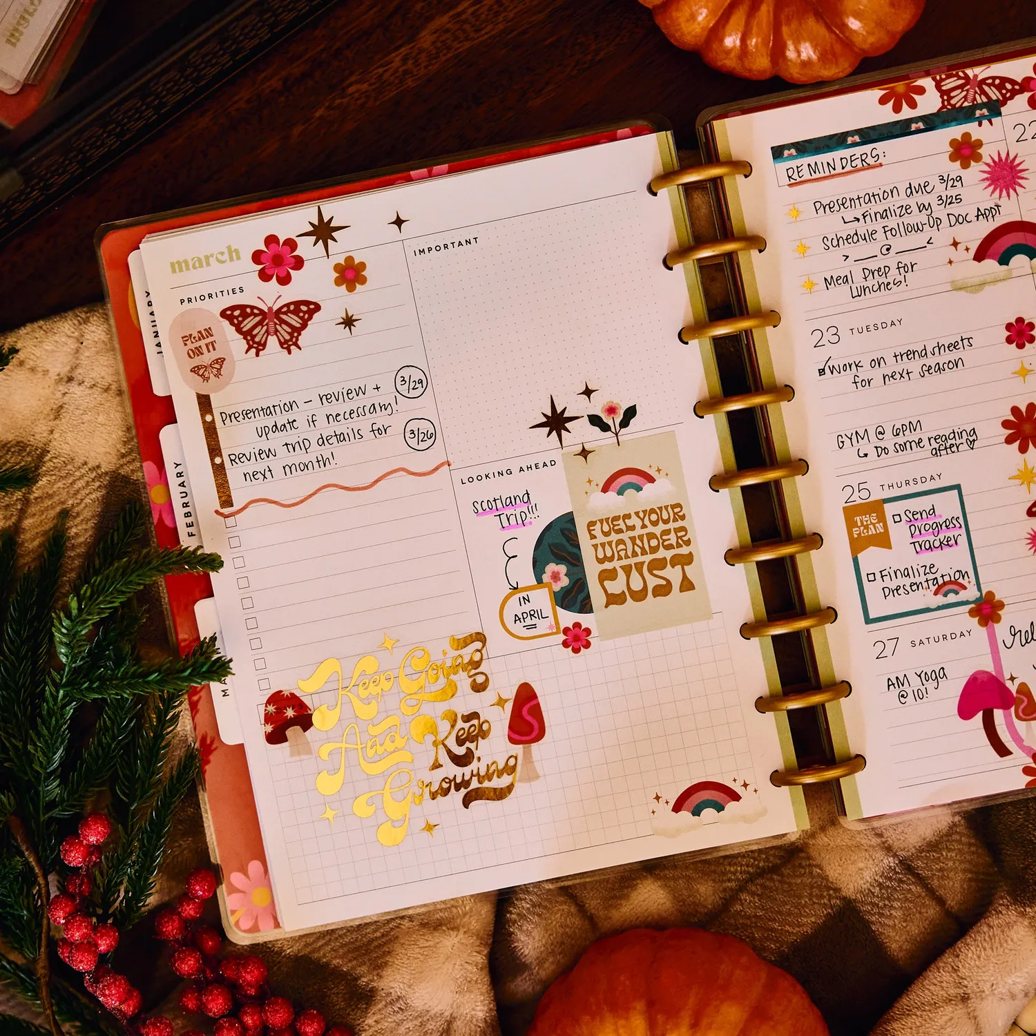 Happy Planner Bright Seasons agenda 2027 Classic Dashboard