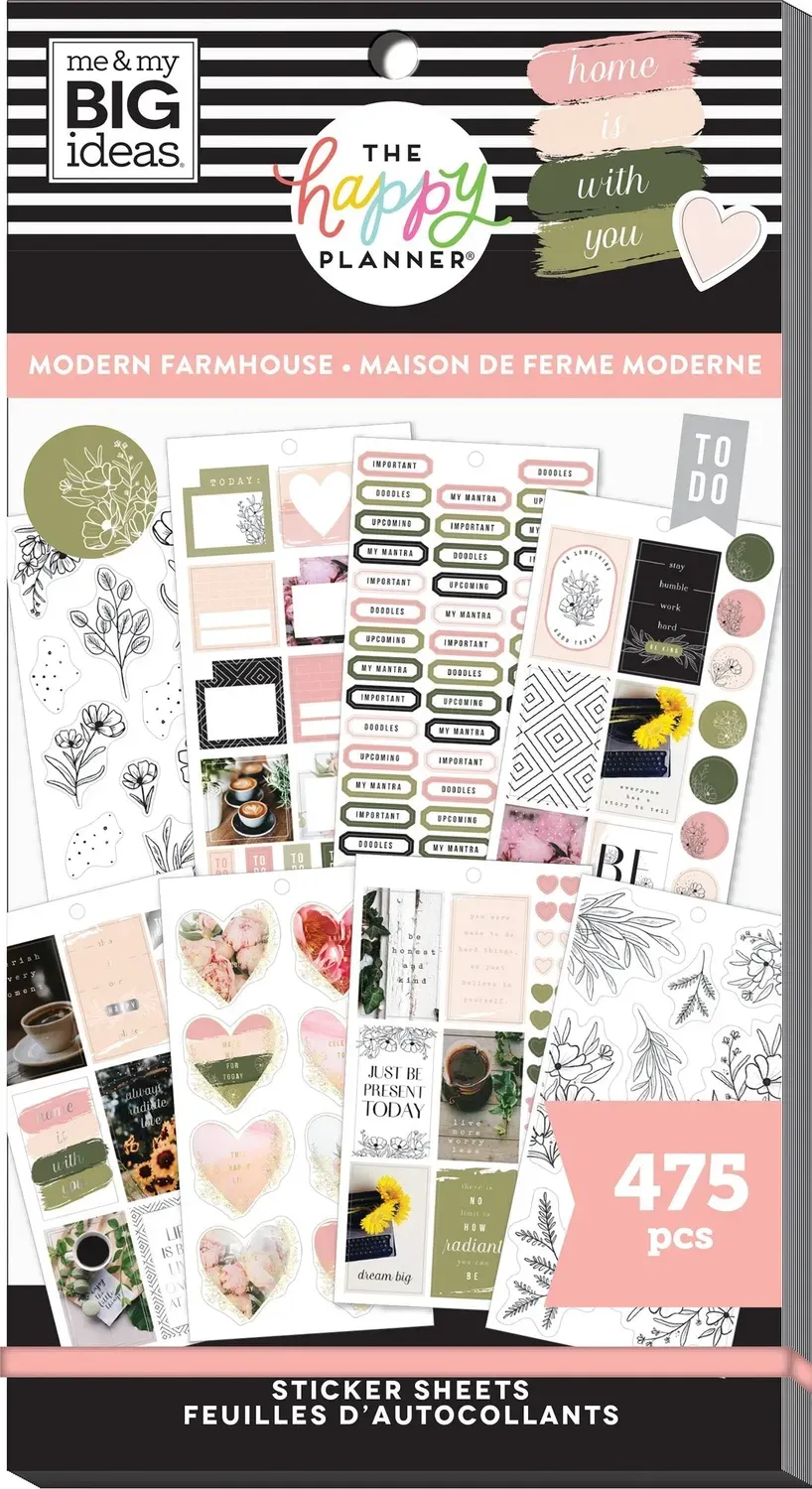Happy Planner Modern Farmhouse stickers Classic 475 rustique