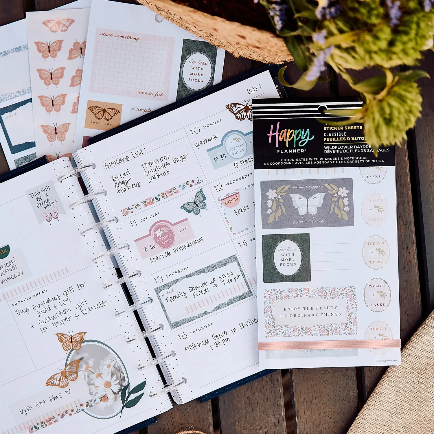 Happy Planner Wildflower Daydream value pack stickers floral