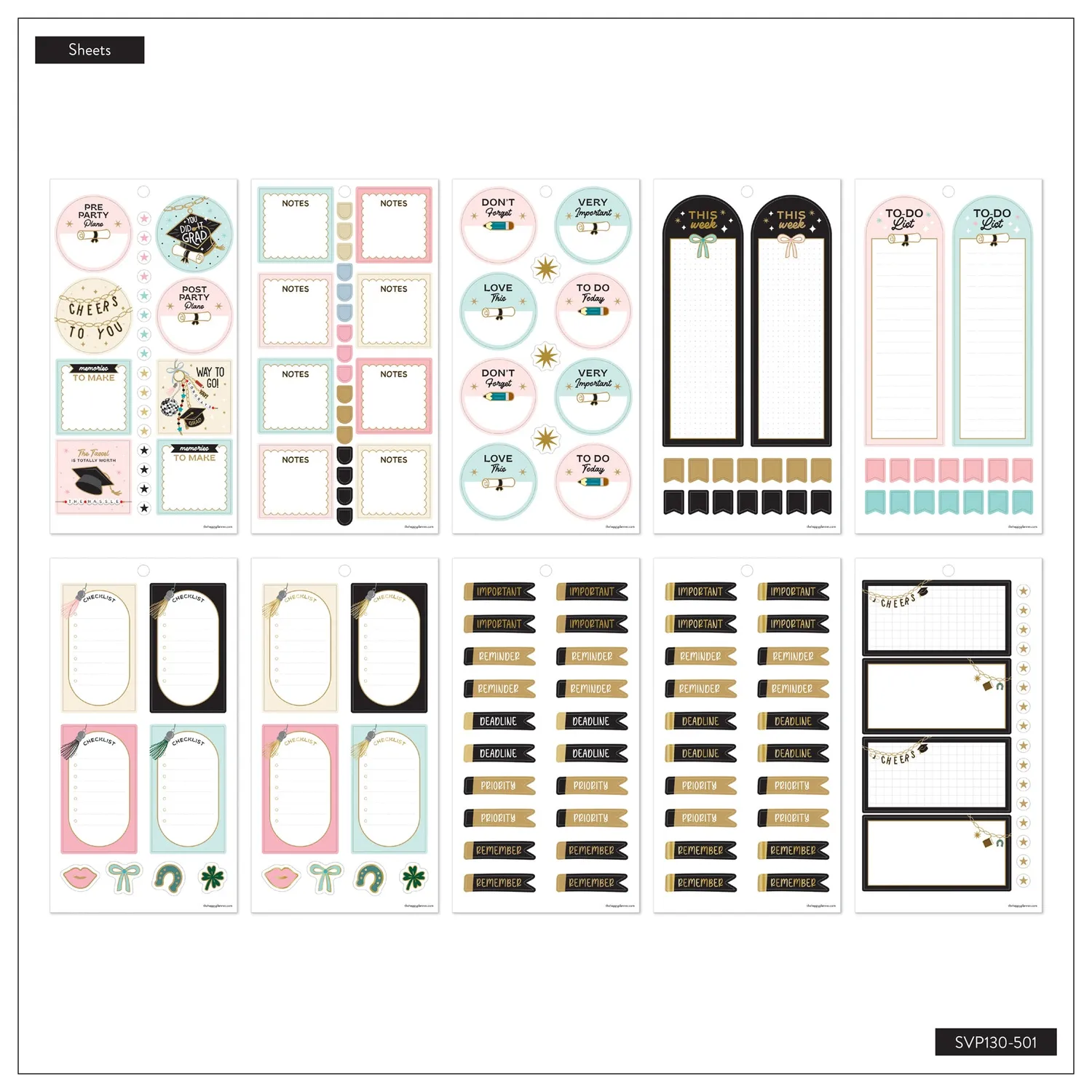 Me & My Big Ideas Academic carnet stickers école 30 planches