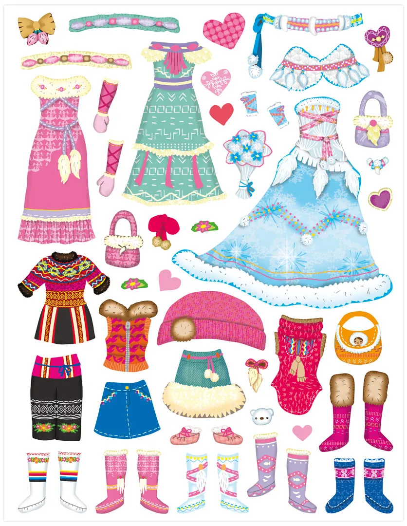 Frigobloc Minimiki Habille Anouk au Groenland livre stickers