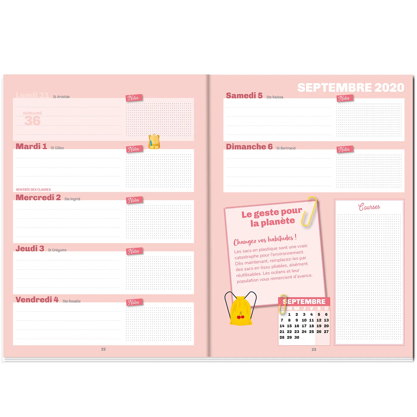 Frigobloc Ultra Simple sept 2021-déc 2022 agenda familial stickers