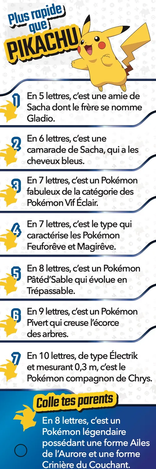 Les Incollables Pokémon Je rentre en CM1 éventail quiz 8-9 ans