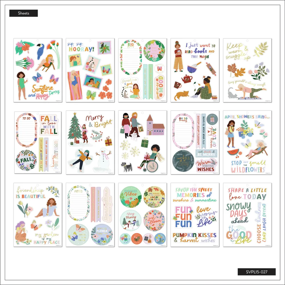 Happy Planner Squad Goals Love Every Season livre stickers large