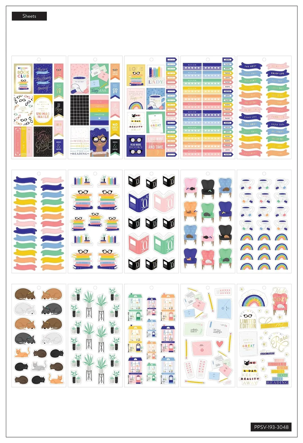Happy Planner Bookish stickers Classic 680 lecture
