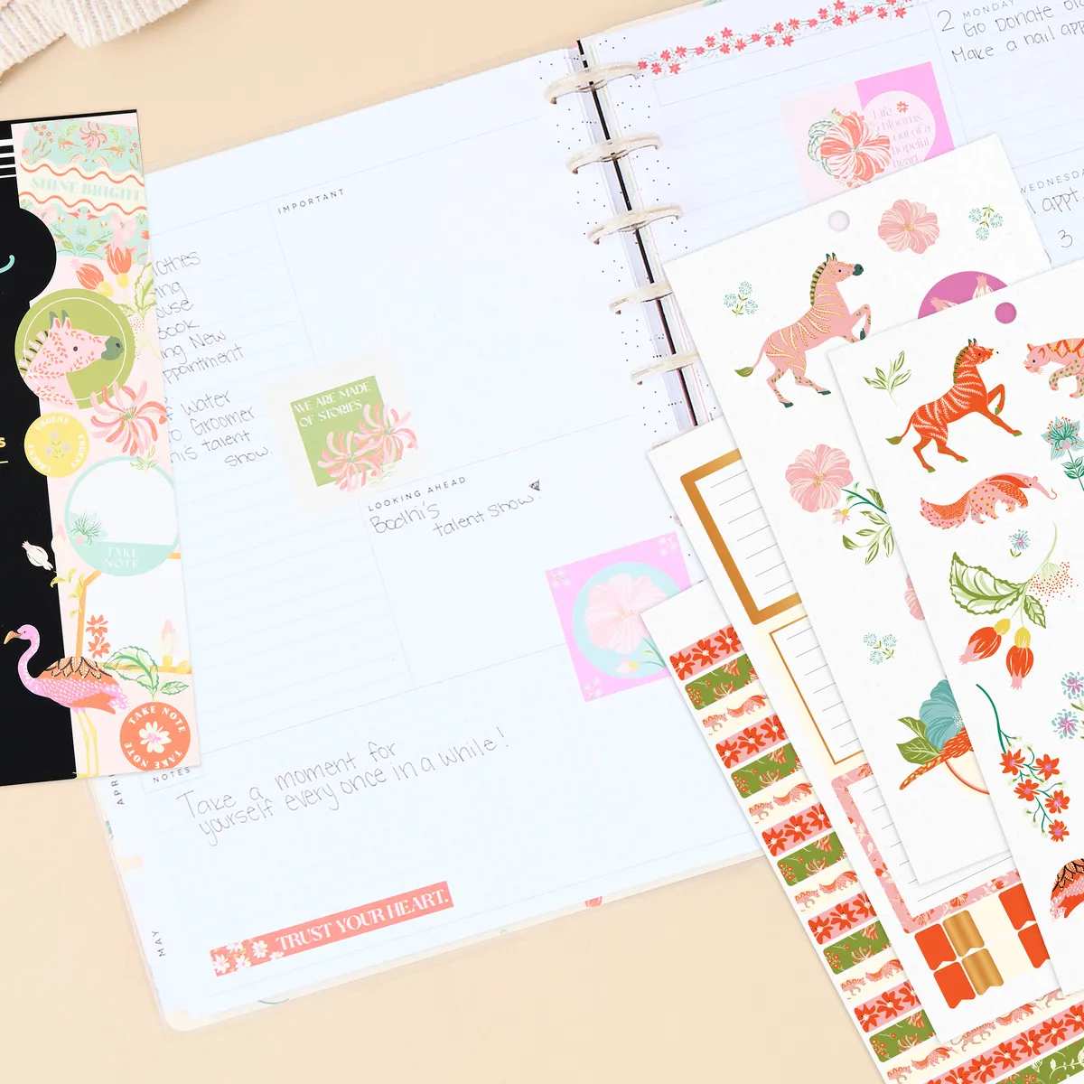 Happy Planner Lush Linens stickers Big 712 pièces 30 feuilles
