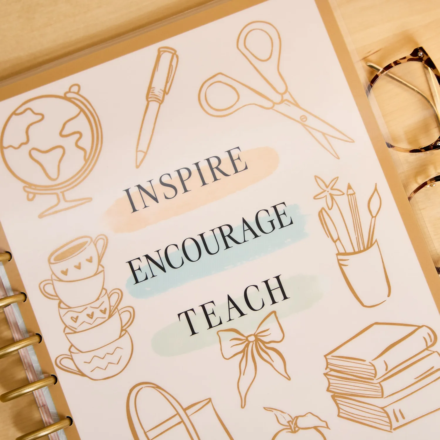 Happy Planner Pastel Poetry 2026-2027 agenda enseignant Big