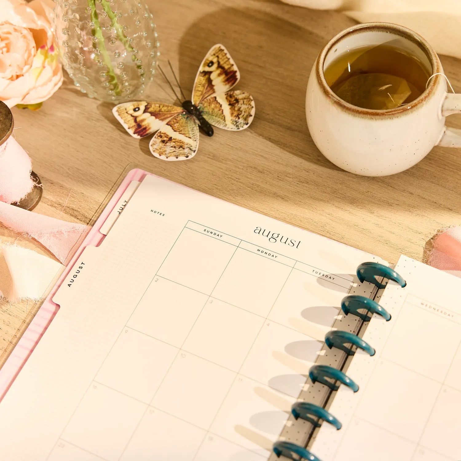 Happy Planner Floral Embrace 2026-2027 agenda 18 mois Classic dashboard
