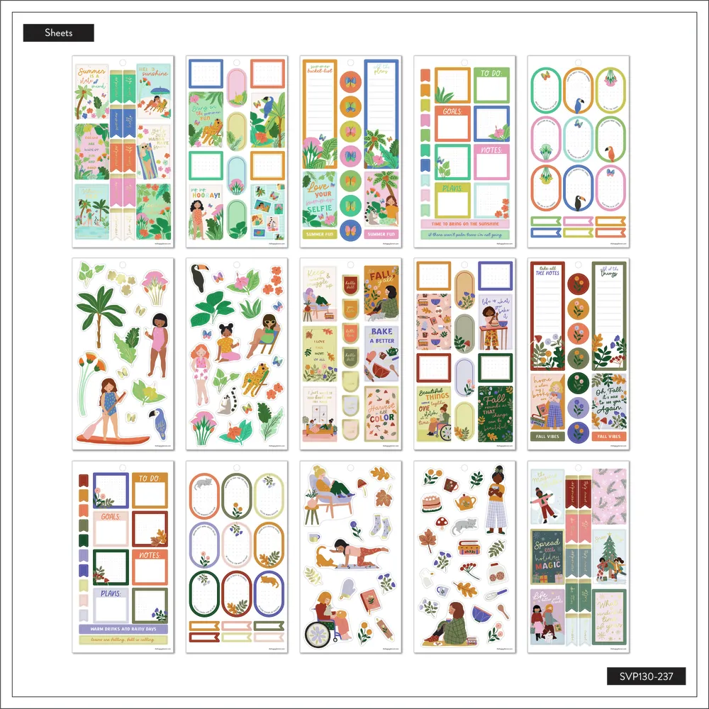 Happy Planner Squad Goals Value Pack stickers amitié 30 planches