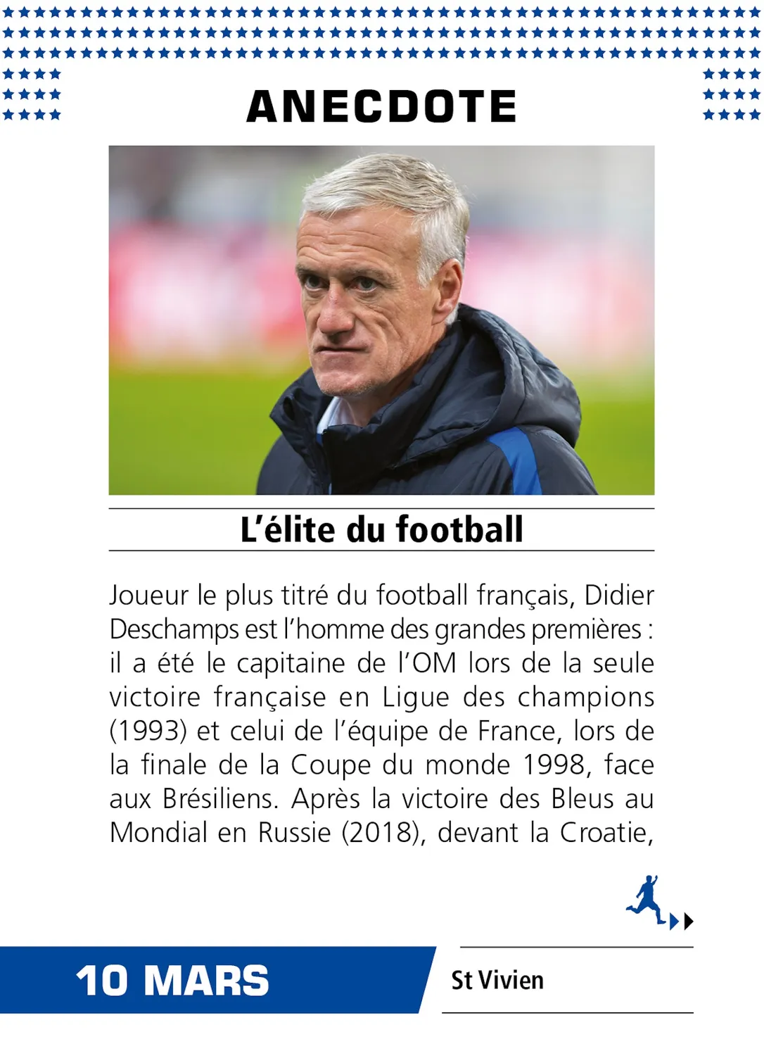 Frigobloc Passion foot Année à bloc calendrier 365 jours foot