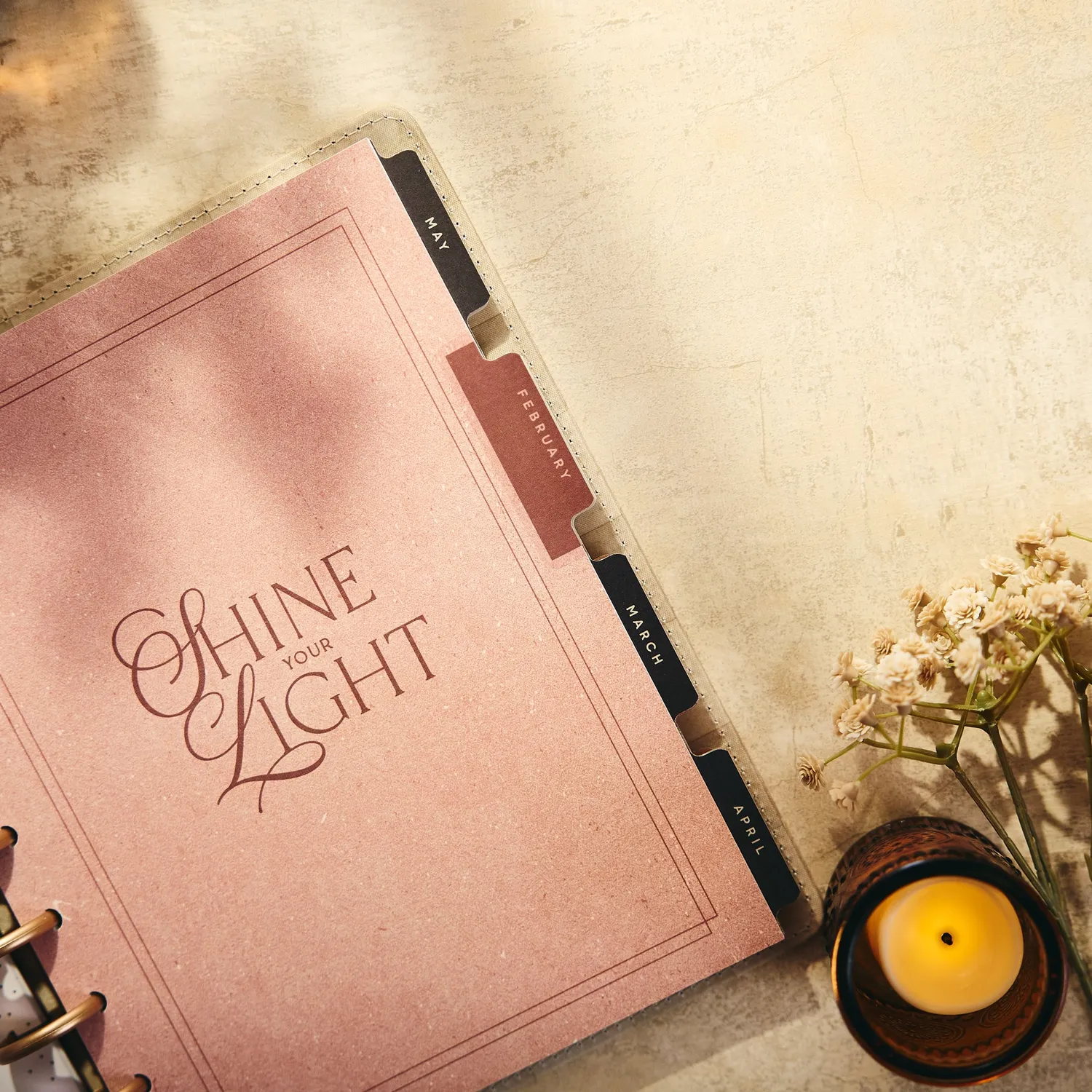 Happy Planner Amber & Oak 2027 agenda Classic dashboard 12 mois