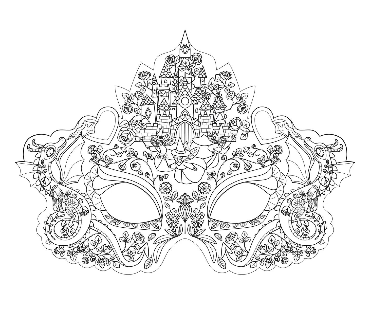 Frigobloc Princesses de contes masque strass 5 masques