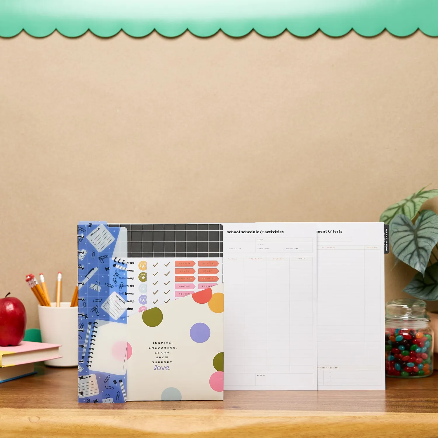 Happy Planner School Doodles Parent's School Life Planning pack accessoires Big