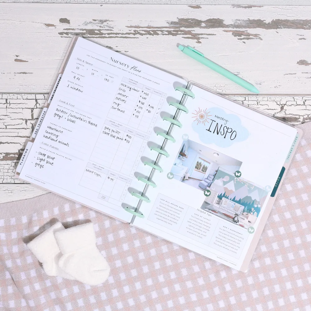 Happy Planner Butterflies Blooms planner grossesse non daté Classic