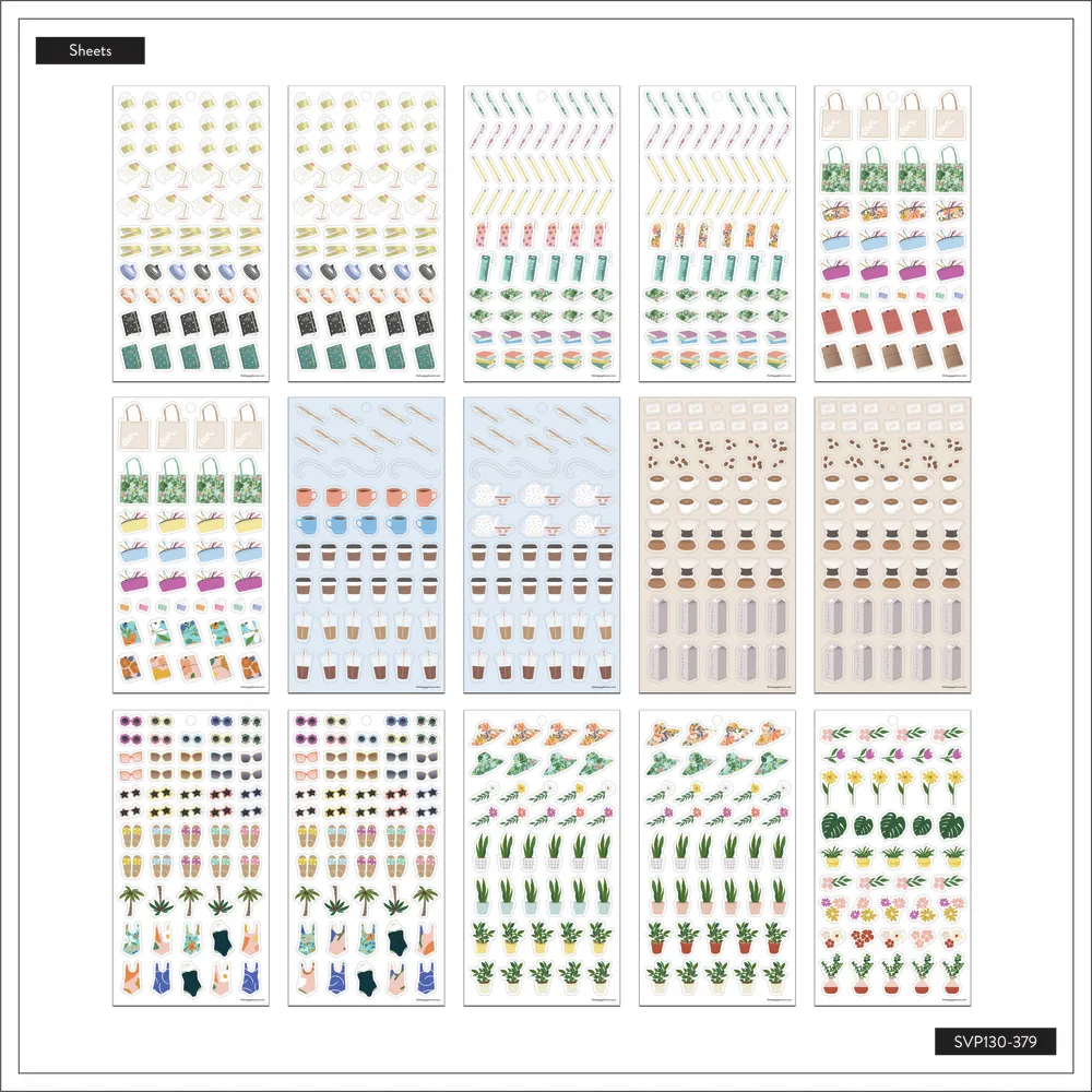 Happy Planner Whimsical Whiskers stickers chat Big 870