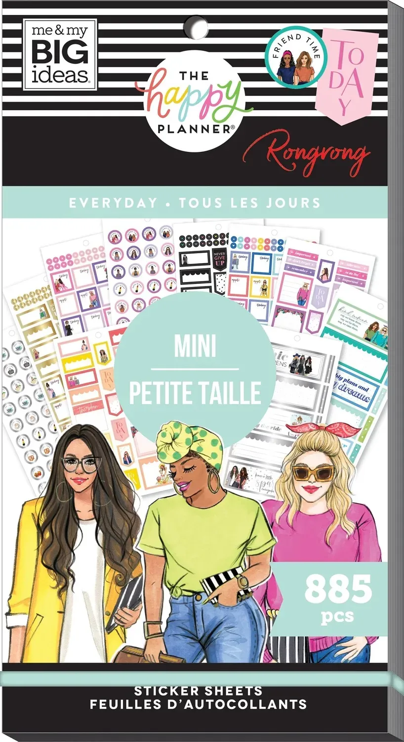 Happy Planner Rongrong Everyday stickers Mini 885 pièces