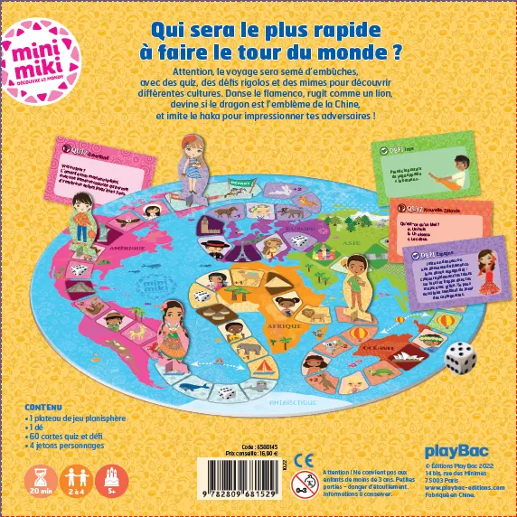 Minimiki Jeu de l’oie Découvre le monde dès 5 ans