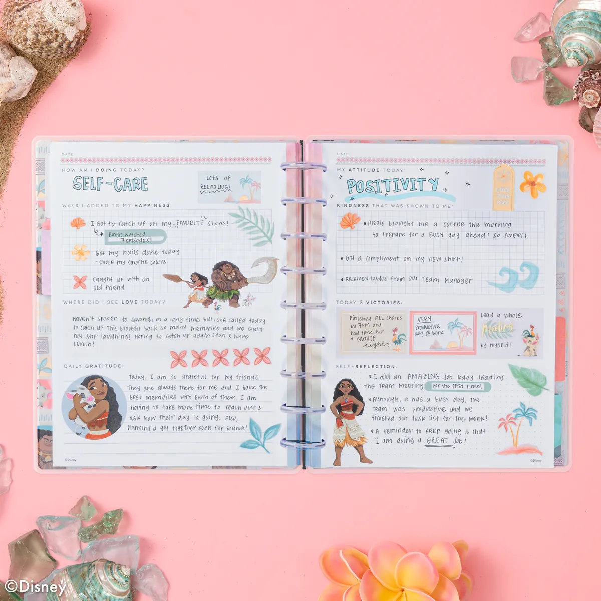 Happy Journal Disney Moana journal guidé 80 feuilles Classic
