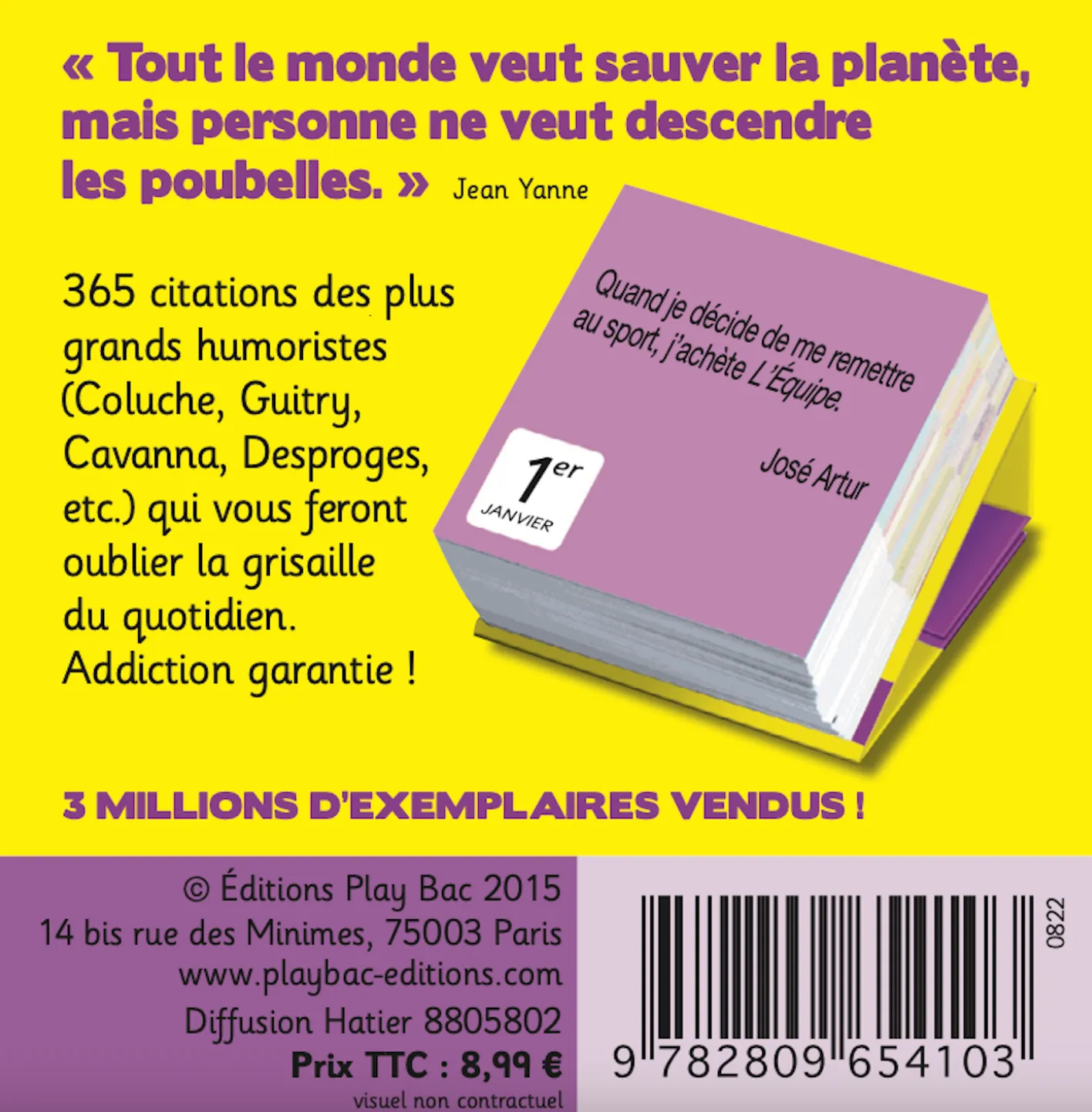Frigobloc Mini calendrier 365 jours humour citations