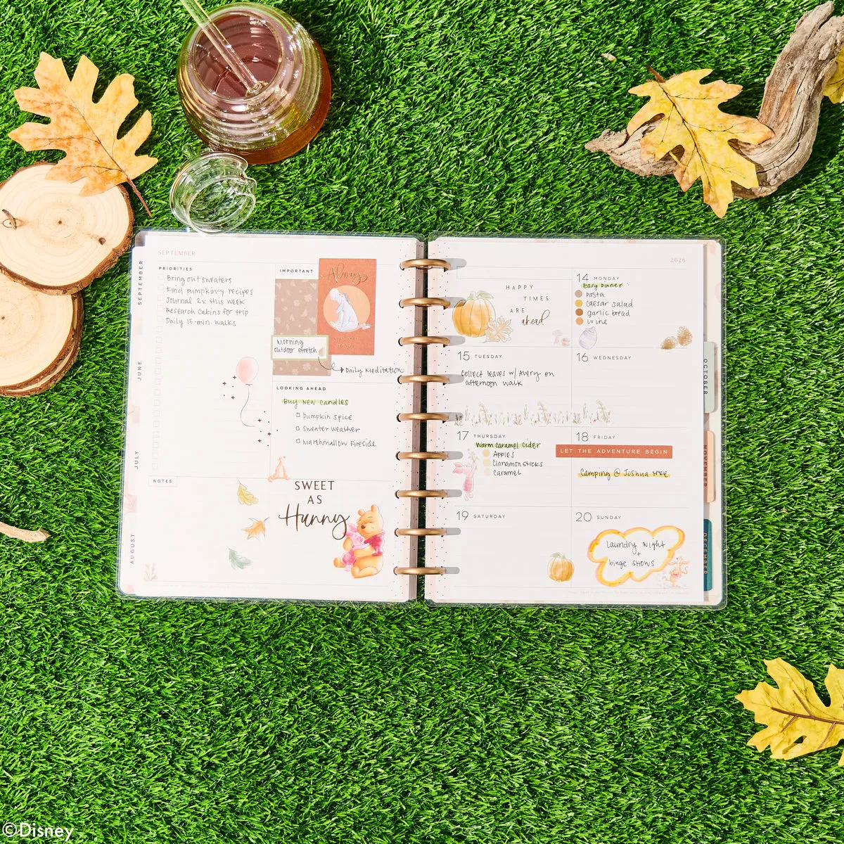 Happy Planner Disney Winnie l’Ourson agenda Classic Dashboard 2026 12 mois