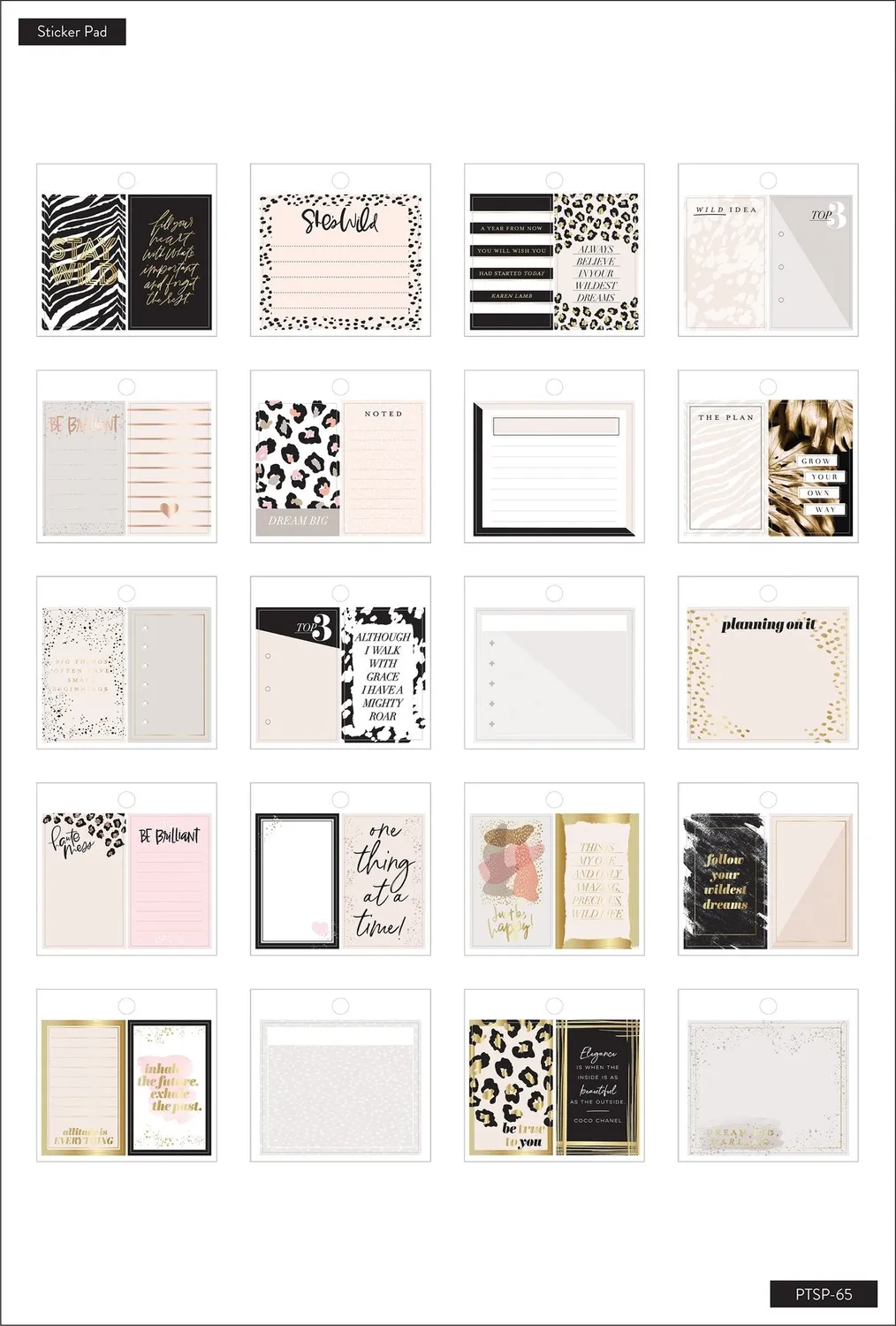Happy Planner Wild Styled mini stickers 34 motifs