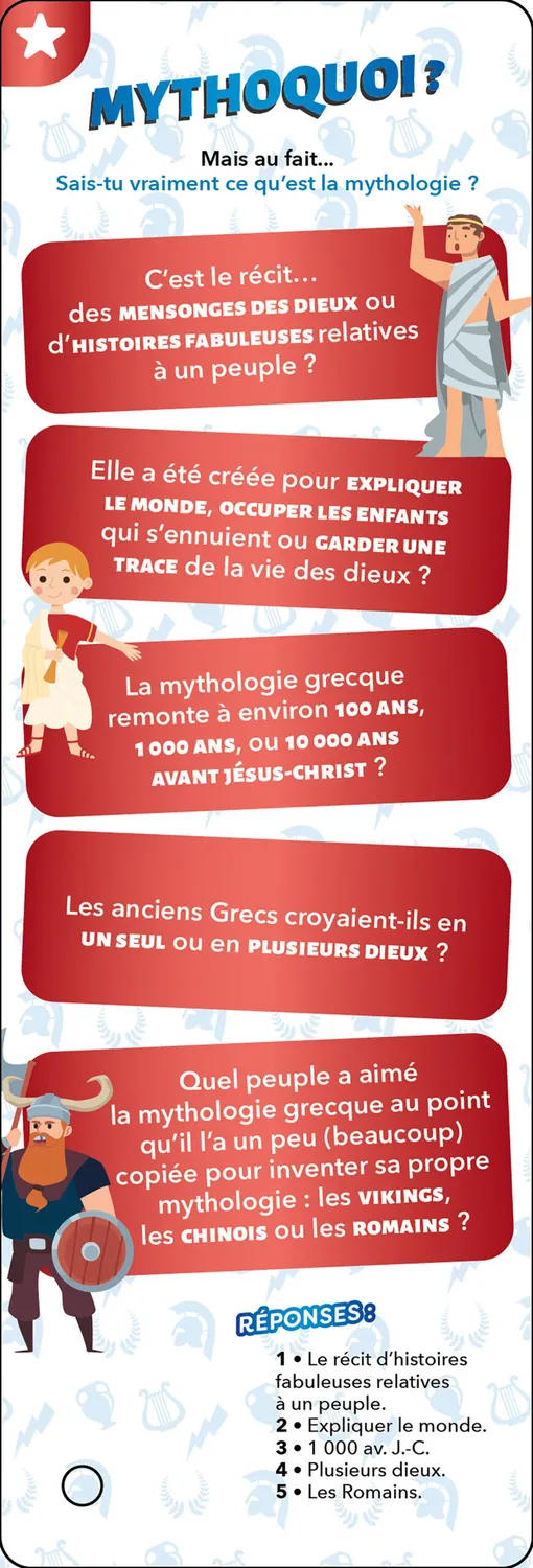Les Incollables Éventail Passion quiz mythologie enfant