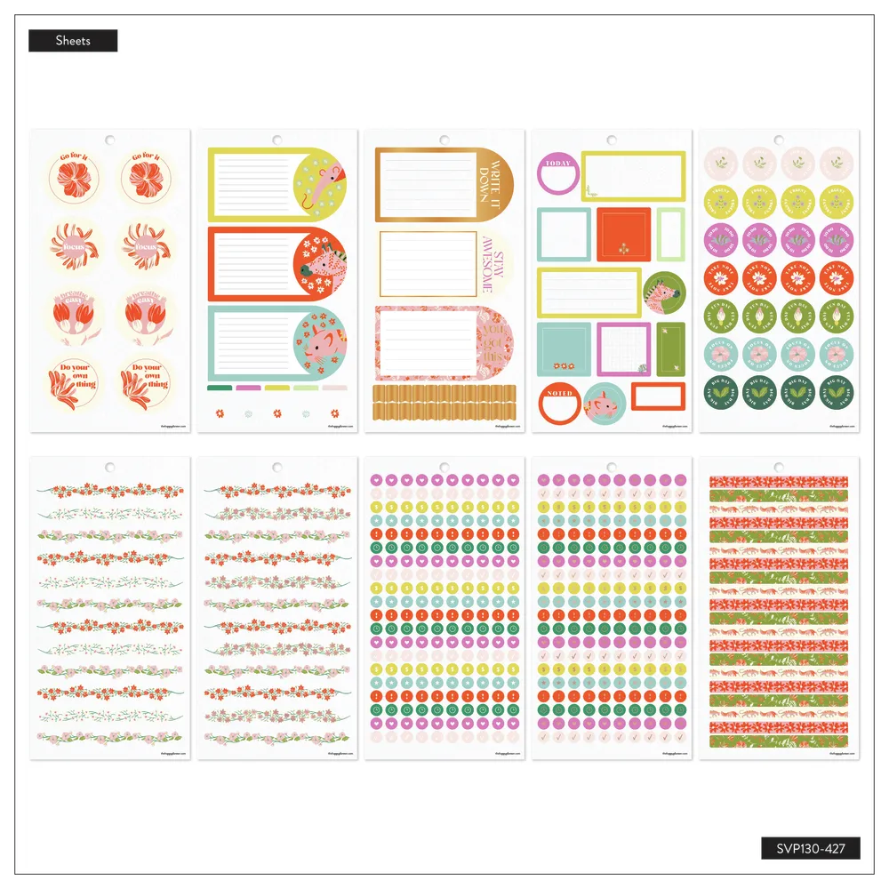 Happy Planner Lush Linens Value Pack autocollants 920 motifs