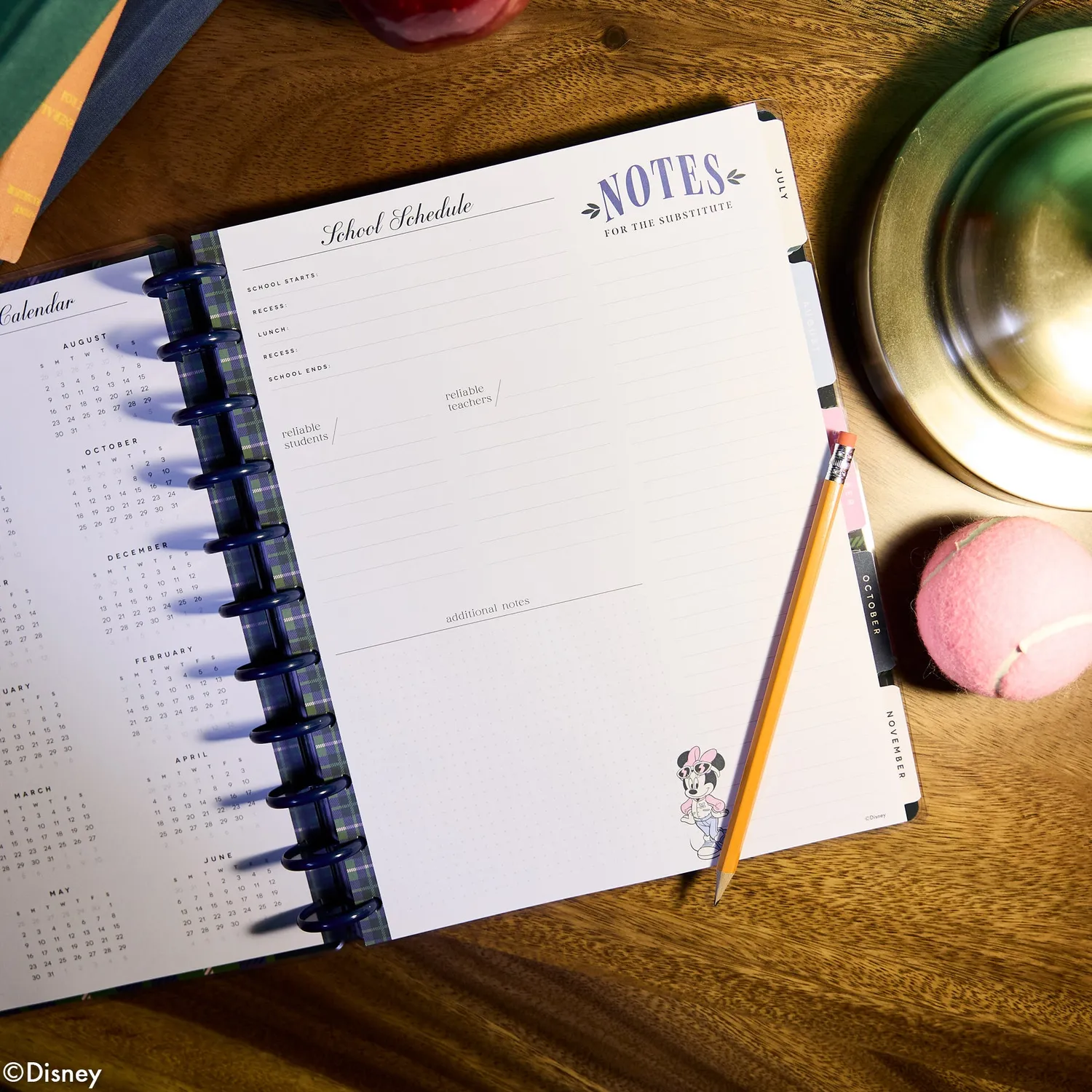 Happy Planner Minnie Daisy agenda professeur Big 12 mois 2026-2027