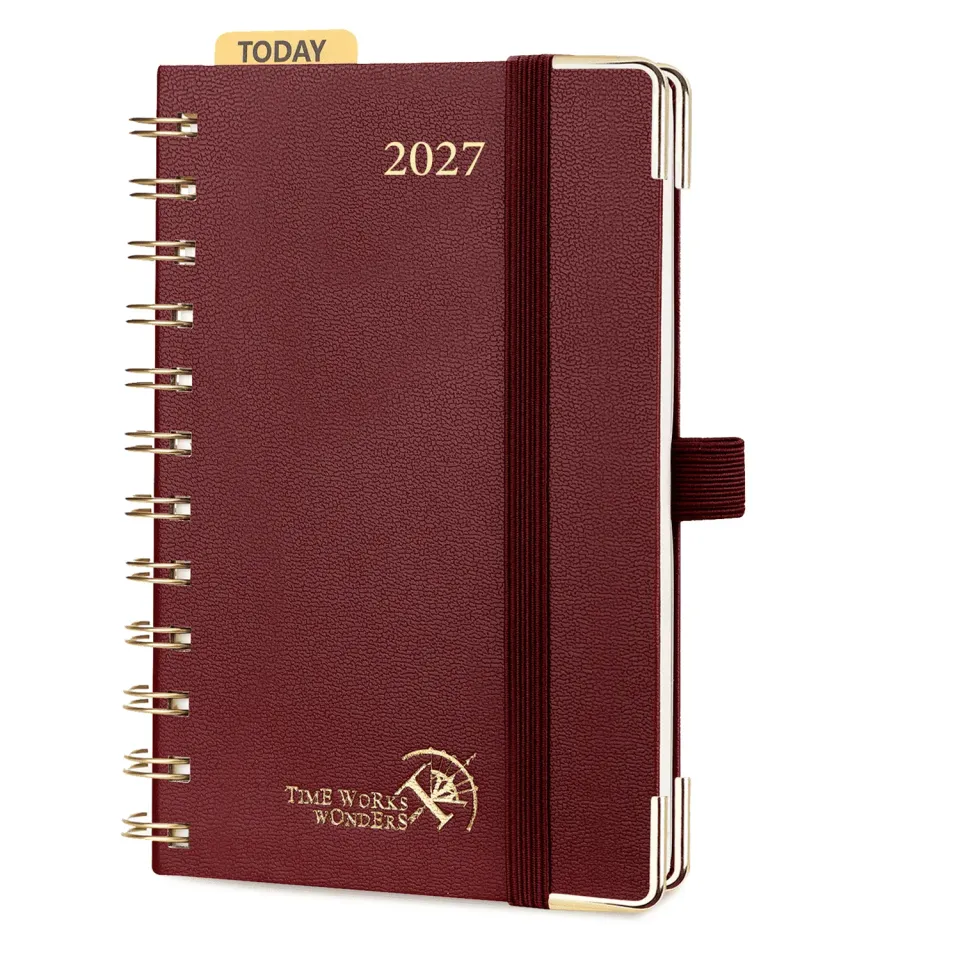 Poprun WEHA6-27 agenda hebdomadaire A6 2027 rigide poche