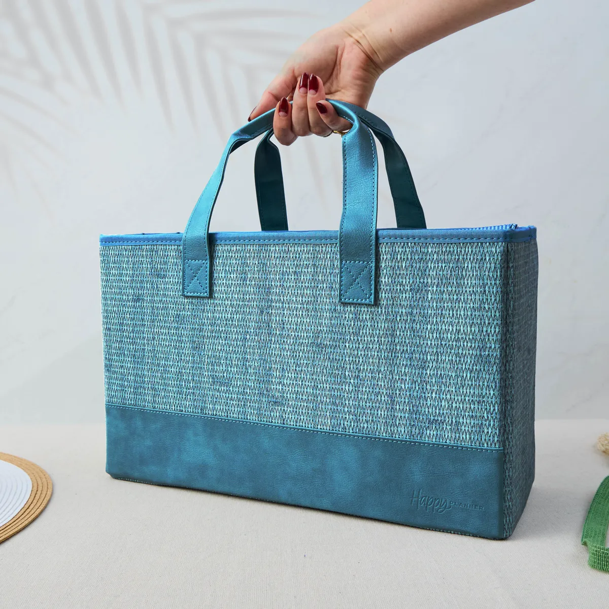 Happy Planner Slate Blue tote bag rangement agenda vegan