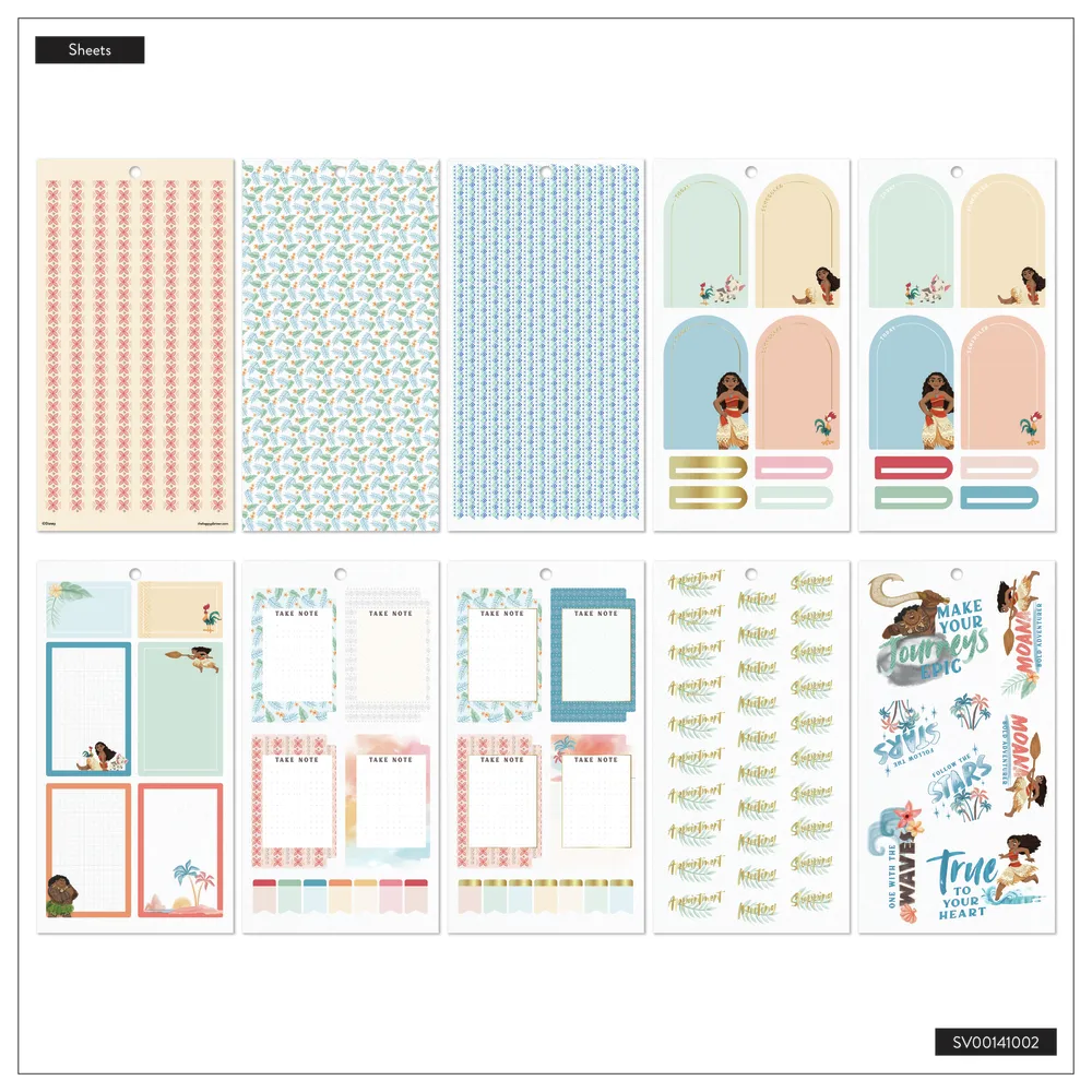 Happy Planner Disney Moana stickers big 335 pièces tropical