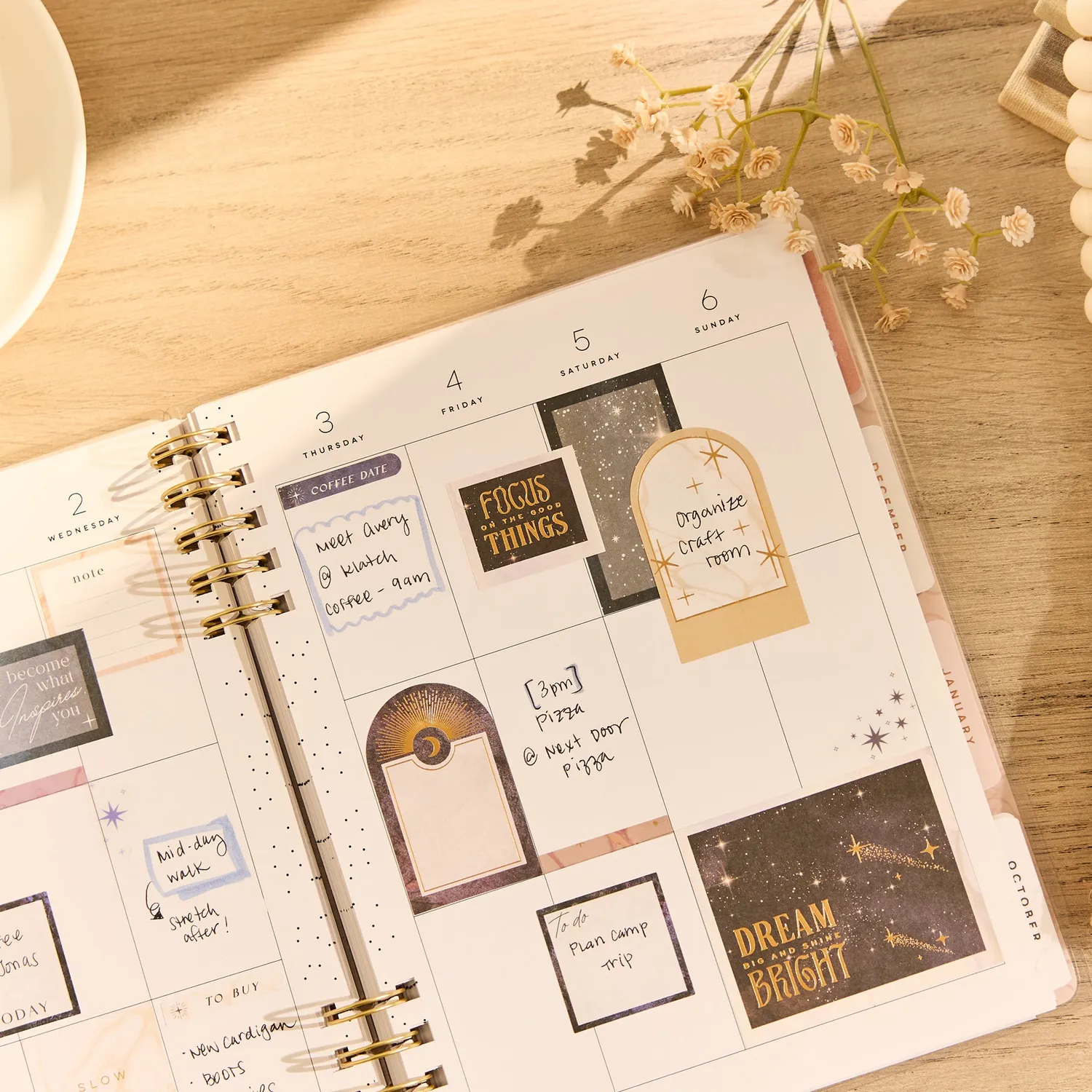 Happy Planner Dune Hues 2026-2027 agenda spiralé vertical classique