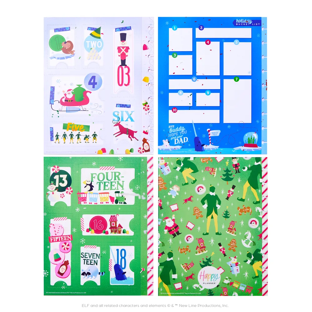 Happy Planner Elf calendrier avent stickers Noël