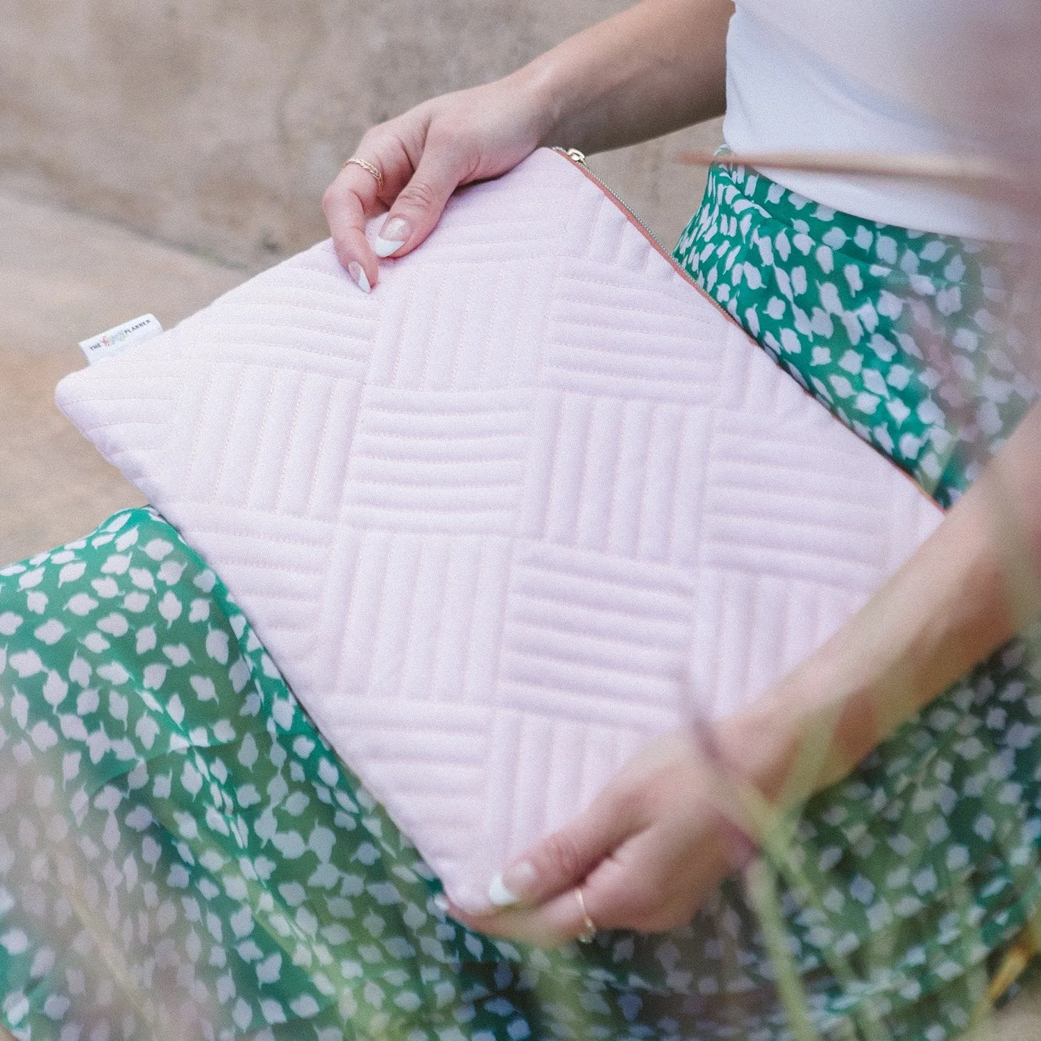 Happy Planner Quilted Blush housse Classic zippée