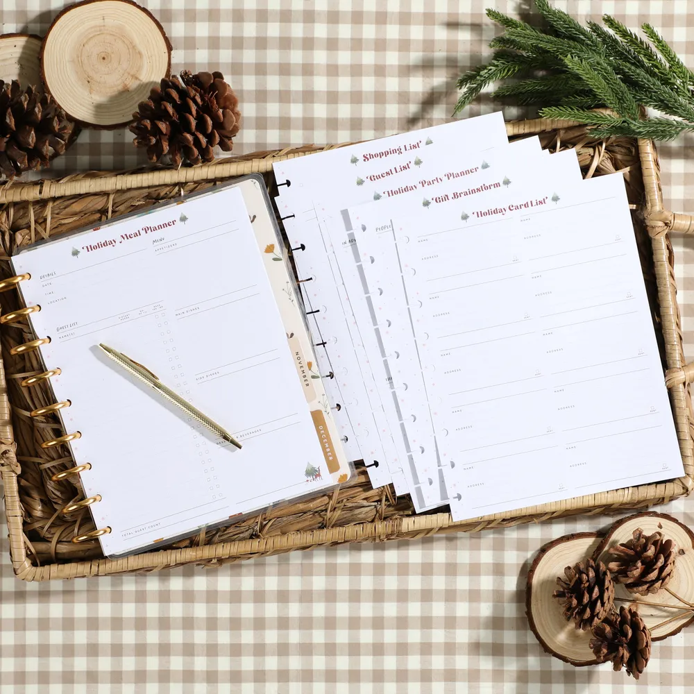 Happy Planner Woodland Seasons Christmas recharge 4 mois Noël